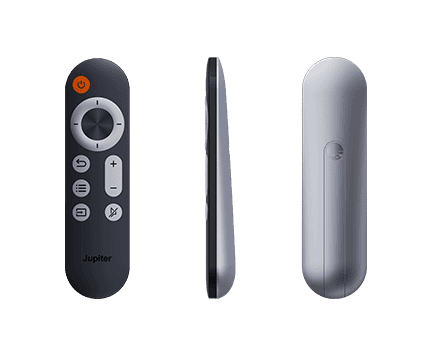 Jupiter Pana 105T included remote control, front and side views