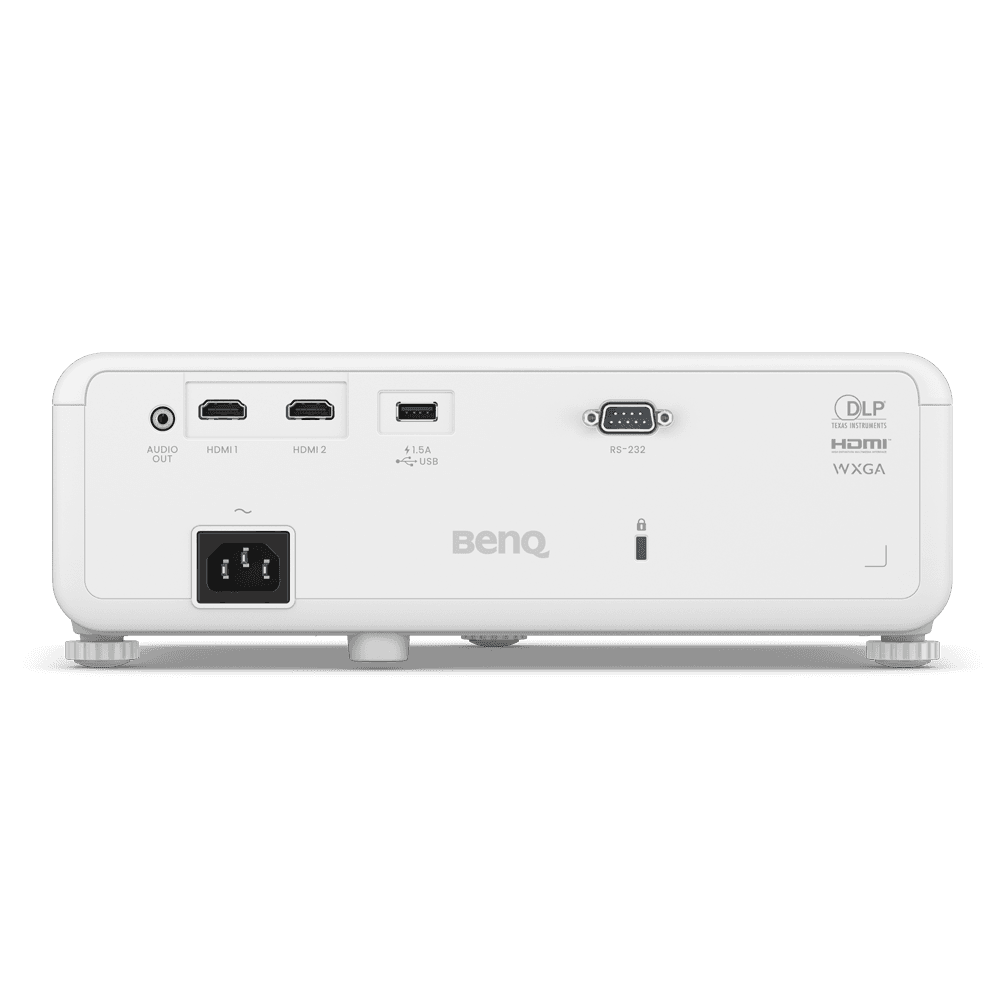 BenQ LW550 projector, rear connections panel