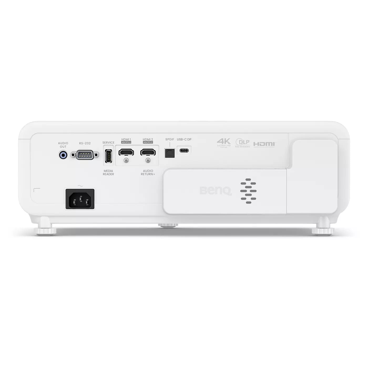 BenQ X500i projector, rear connections view