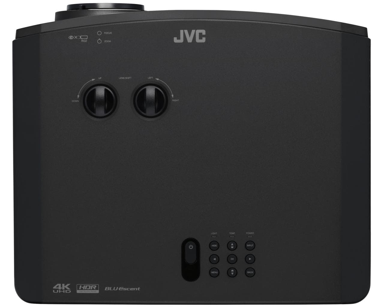 JVC LX-NZ30 projector in black, top view