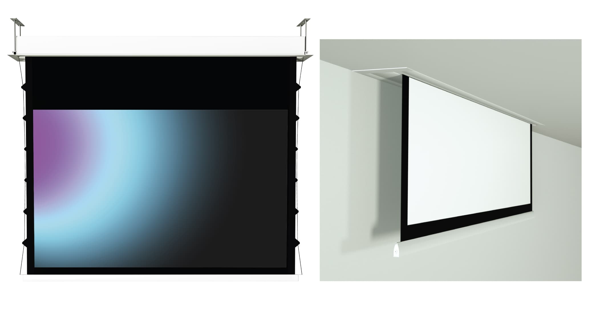 ScreenLine Inceiling 1.90m 16:9 Recessed Ceiling Projection Screen — manufacturer range image; shown screen may be a different size in this range