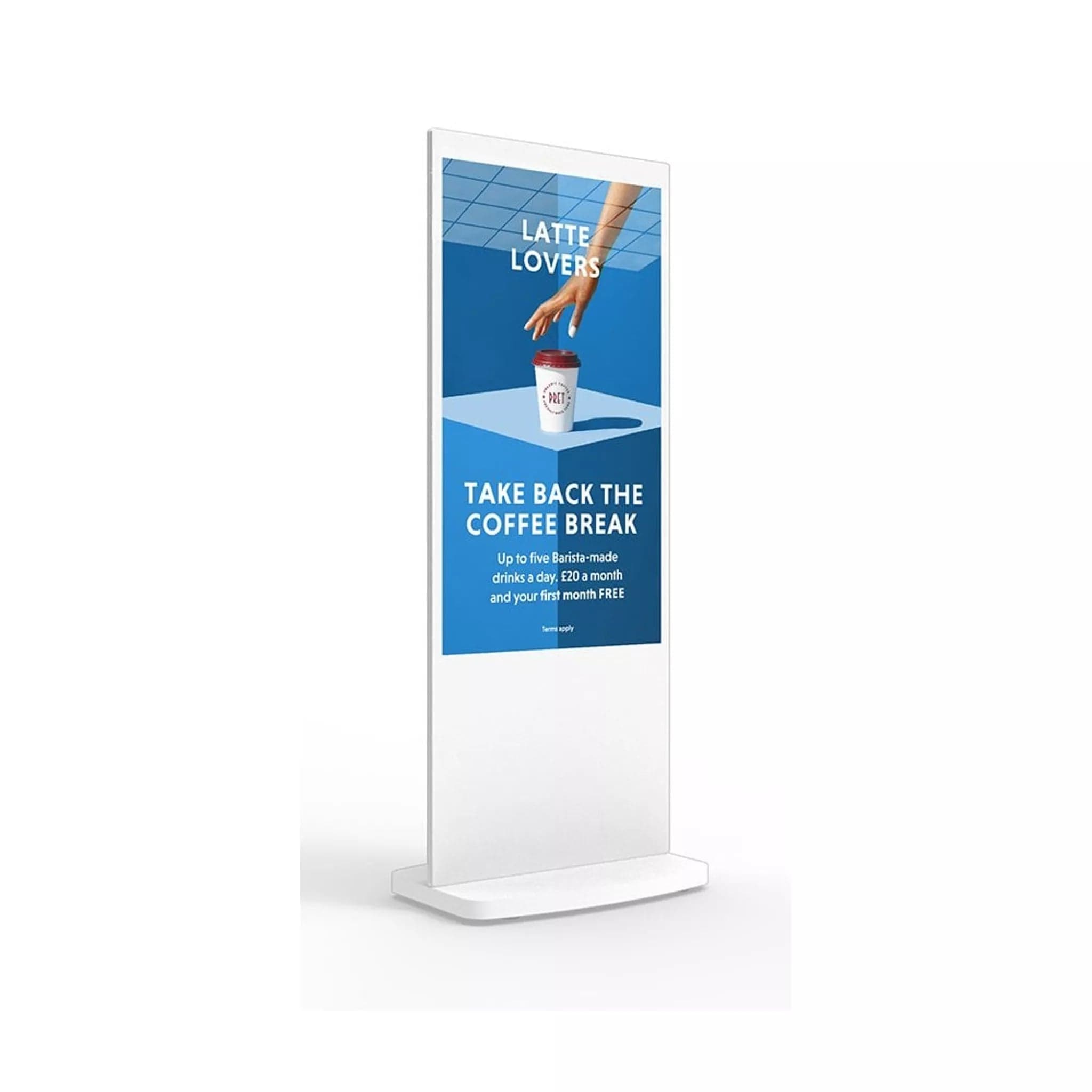 Allsee 55" White Android Freestanding Digital Poster - L55HD9W
