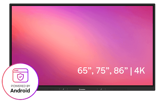 Promethean ActivPanel LE front view (available in 65/75/86 inch, Android powered)