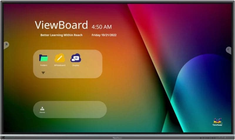 Viewsonic IFP7550-5F interactive whiteboard 190.5 cm (75") 3840 x 2160 pixels Touchscreen Black HDMI