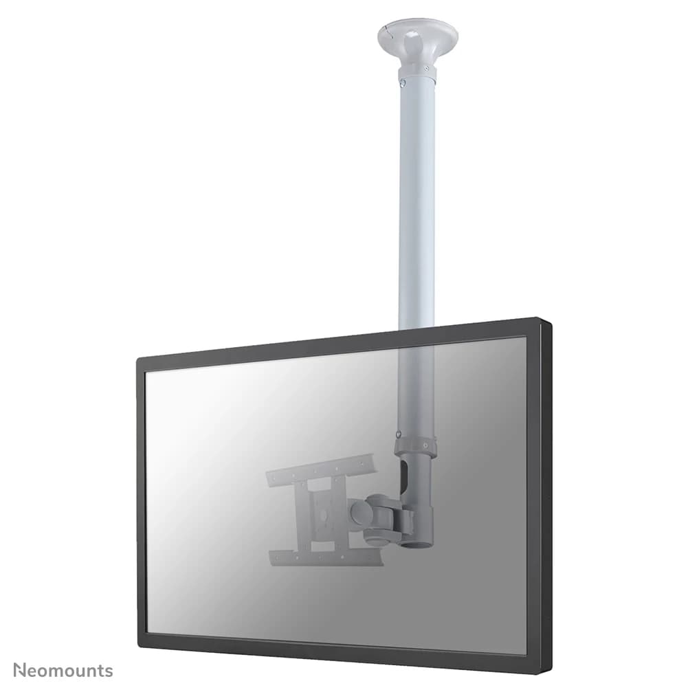 Neomounts FPMA-C100SILVER monitor ceiling mount - 12 kg - 25.4 cm (10) - 76.2 cm (30) - 75 x 75 mm - 200 x 100 mm - 790