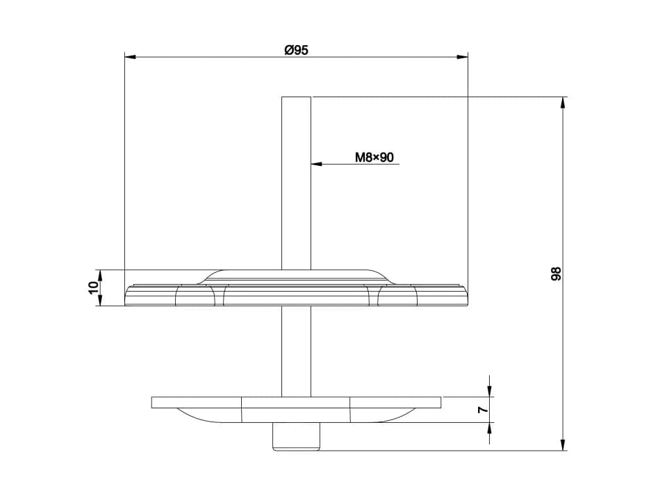 Multibrackets MB5884 Deskmount Officeline Grommet Base