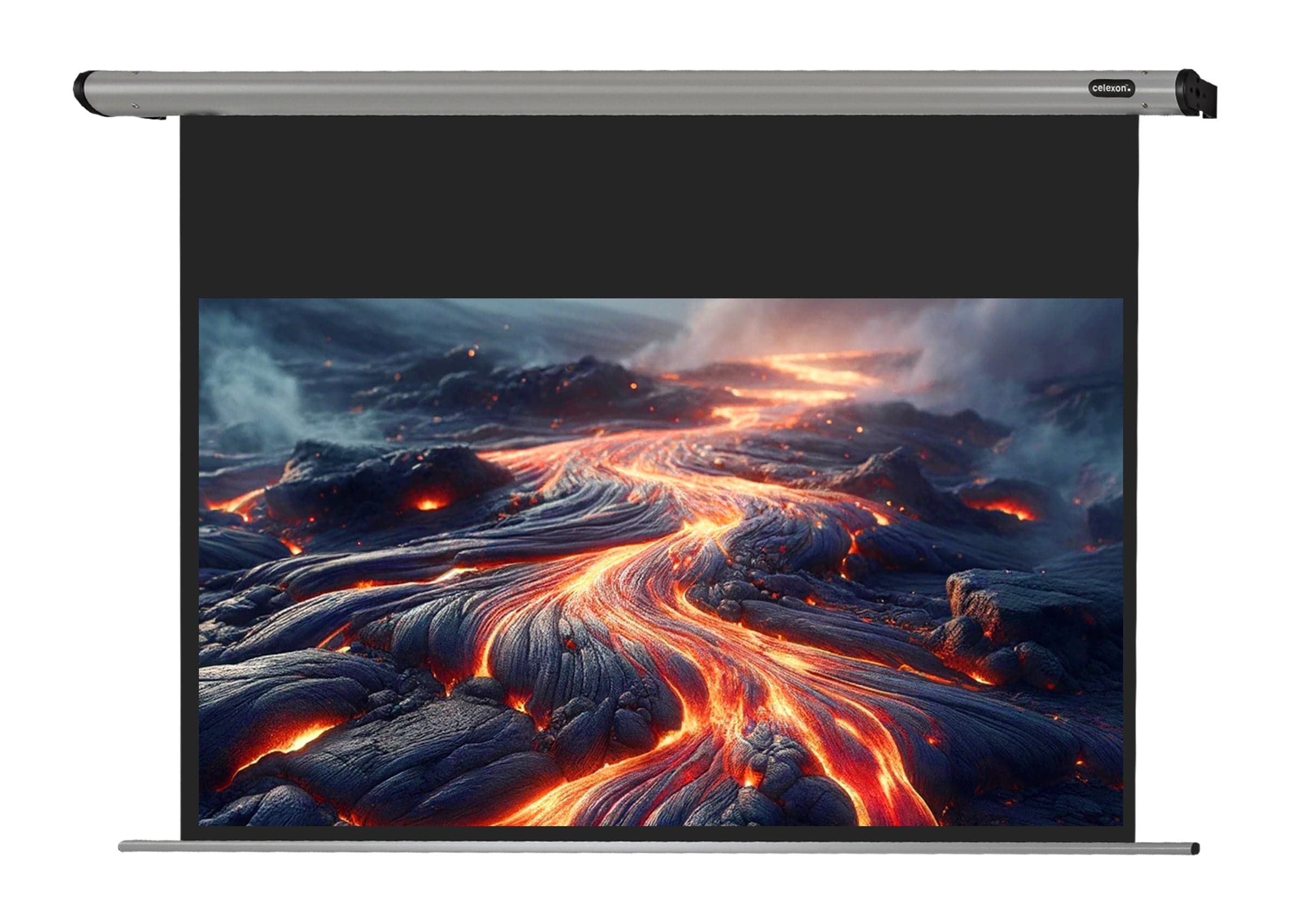 Celexon 16:9 Electric Wall Screen 160 x 90cm motorised projector screen, frontal view