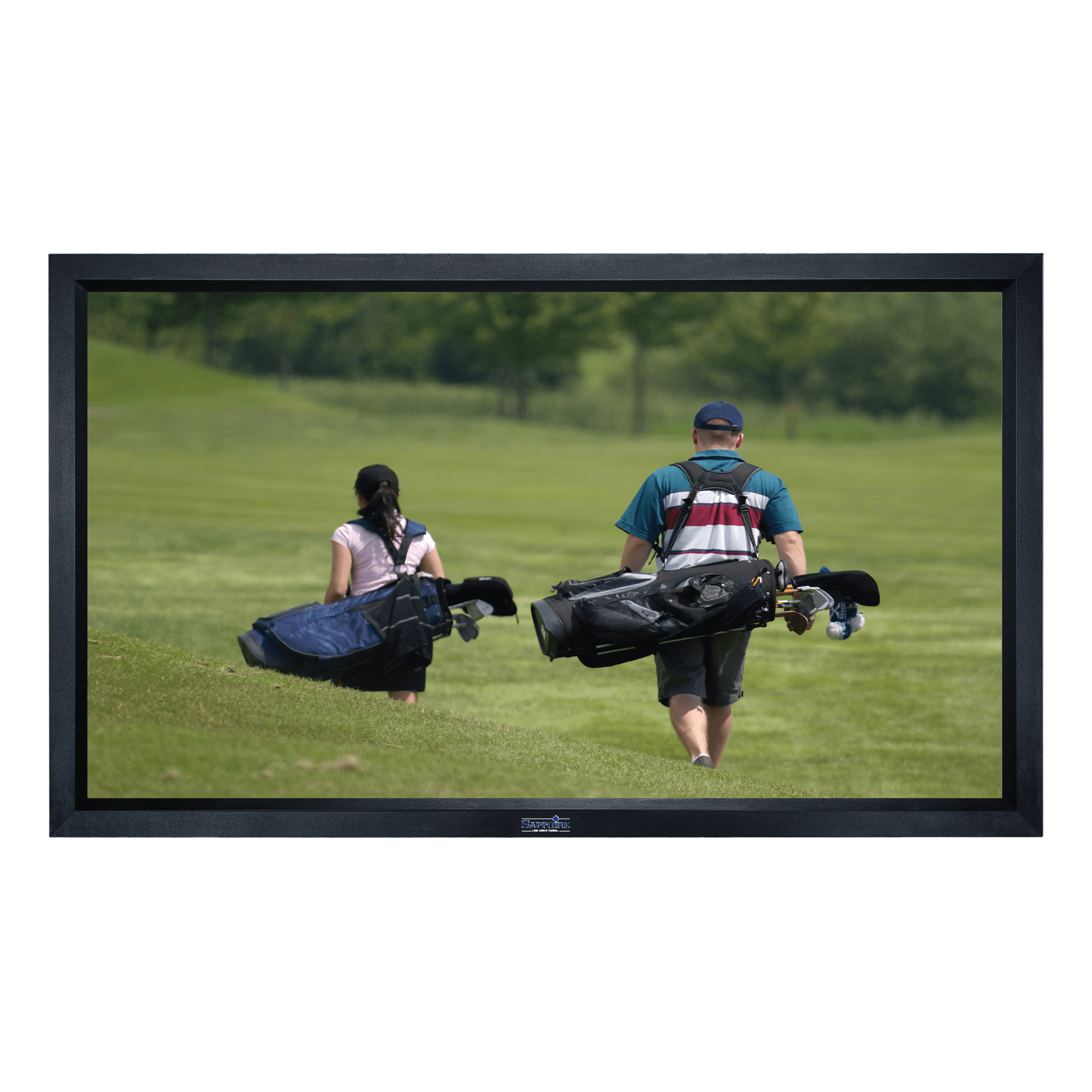 Sapphire SFSC203 16:9 92" Fixed Frame Projector Screen - front view