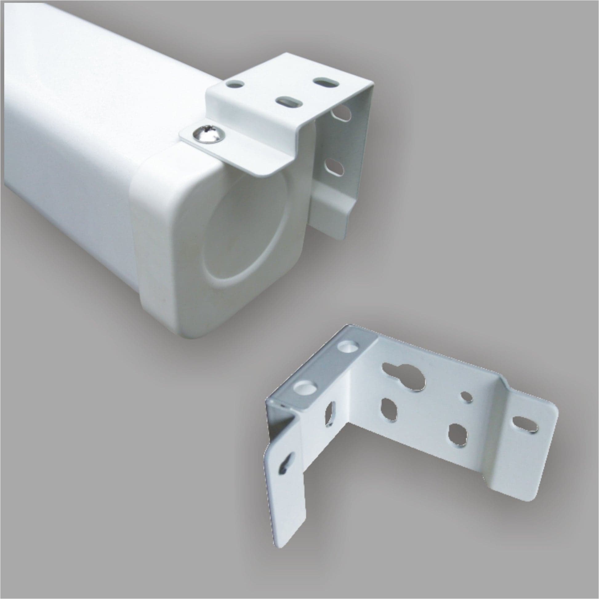 Sapphire SWS270WSF10 16:10 manual projector screen - end bracket mounting detail (manufacturer photo)